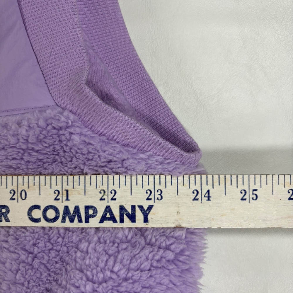 JoyLab Womens Mixed Media Sherpa Fleece Puffer Vest Purple Large New Winter Chic - Picture 9 of 13
